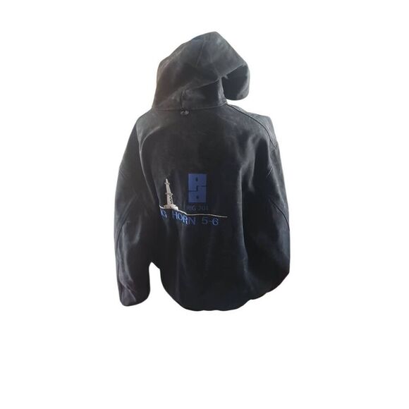 Vintage carhartt made in the USA custom patch hooded 3x big horn oil rig - Picture 1 of 4